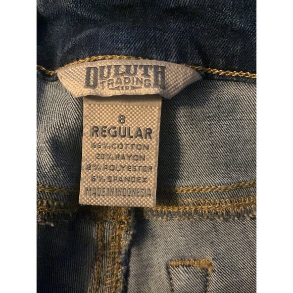 duluth trading dark wash y2k skinny jeans womens size 8 medium - Picture 3 of 5